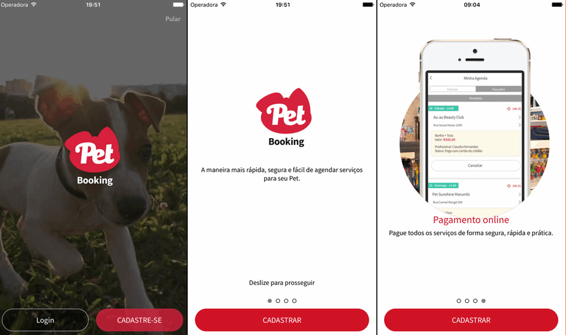 Aplicativo permite agendar serviços para pets