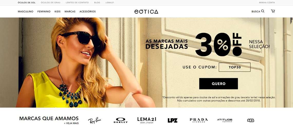 EÓtica investe em experiência do usuário e logística