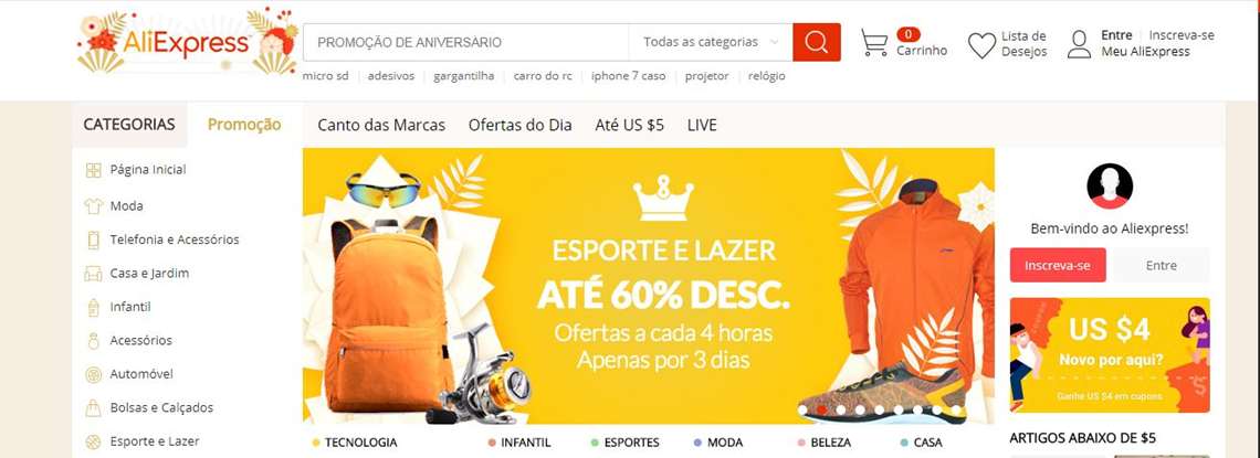 AliExpress lança promoção mundial de aniversário