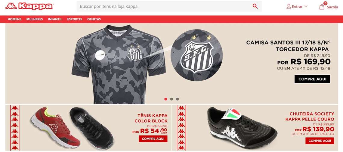 Kappa lança loja virtual oficial no Brasil em parceria com a Netshoes