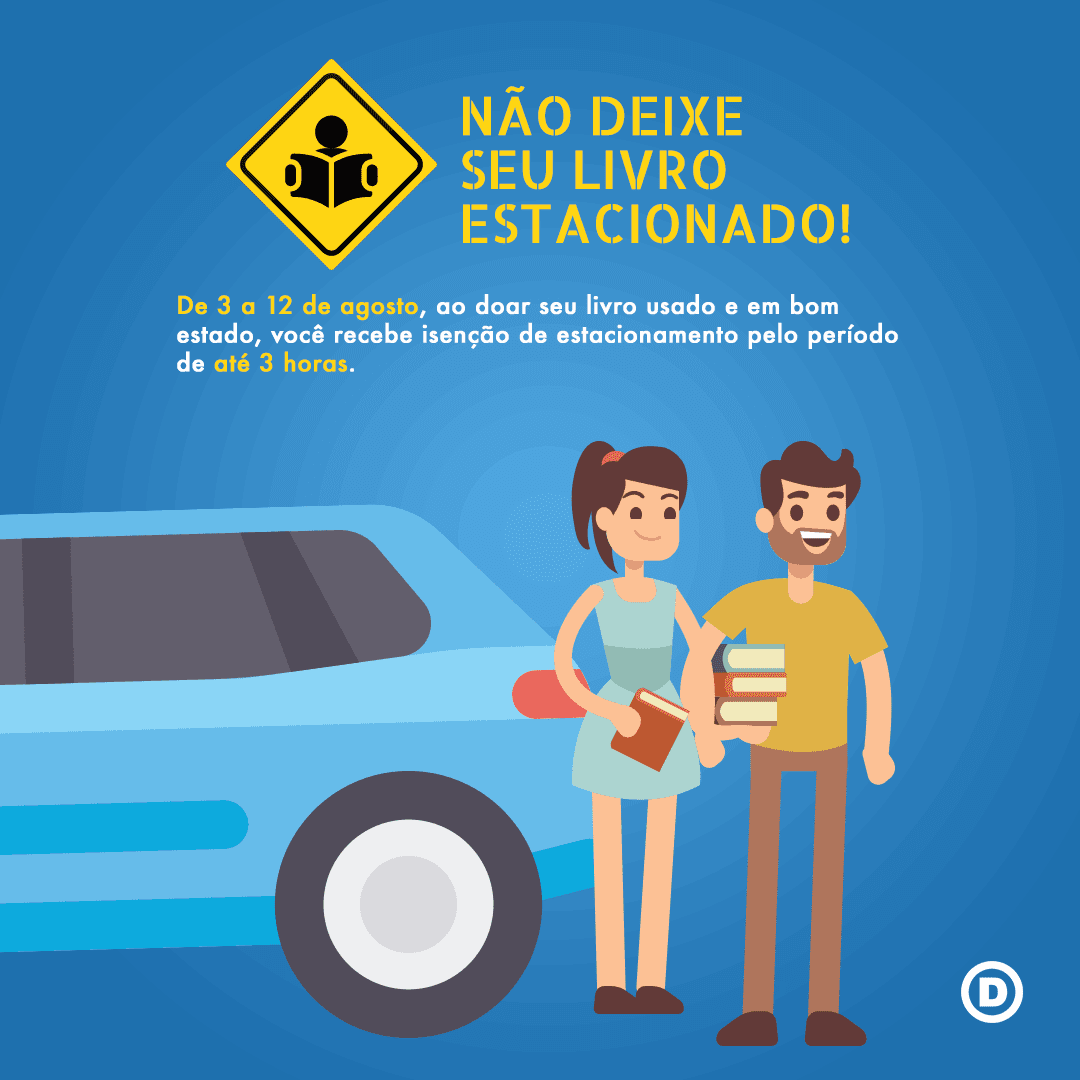 Shopping D libera estacionamento para clientes que doarem livros