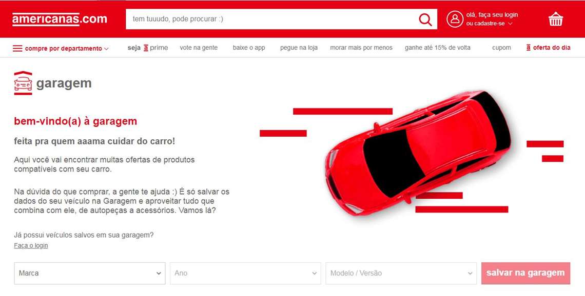 E-commerce das Lojas Americanas amplia oferta de produtos da categoria automotiva