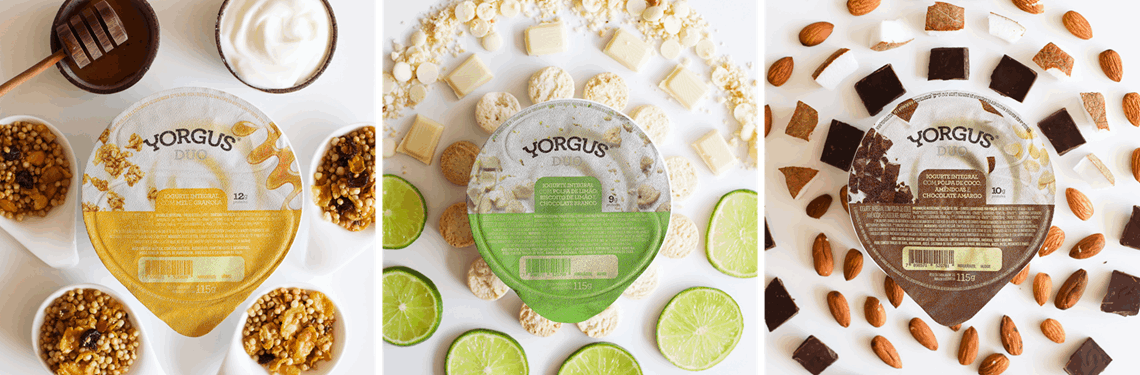 Yorgus lança linha de iogurte com mixes de alimentos para serem consumidos sem culpa