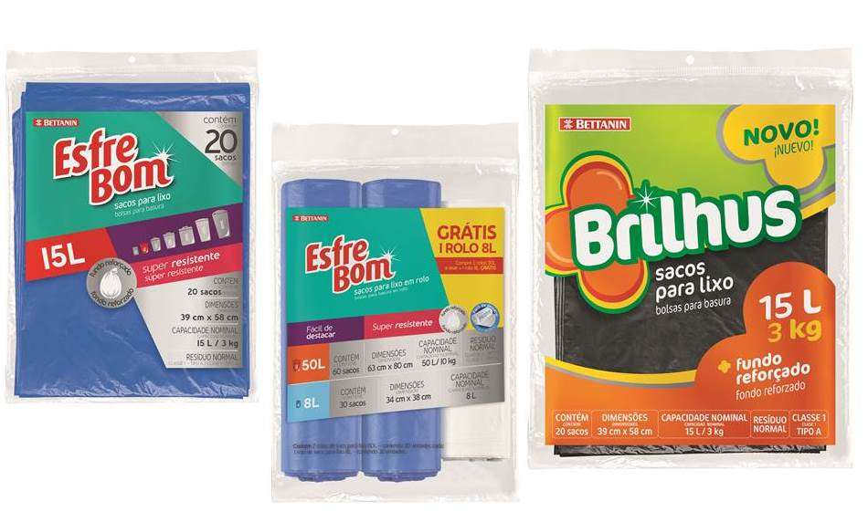 Bettanin mira liderança na categoria de sacos para lixo