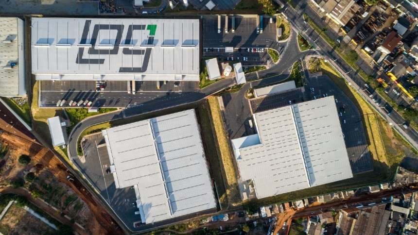 Parque logístico da Log em Contagem, Minas Gerais.