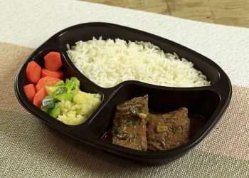 Bife de Panela Arroz Branco e Legumes_Refeicao_Artur Bragança