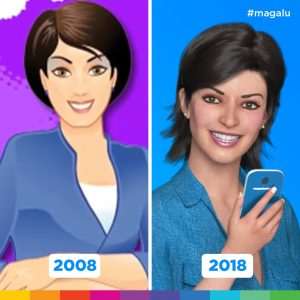 Evolução do visual da Lu ao longo dos anos