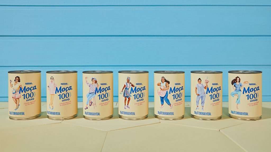 O Leite Moça resolveu ceder o espaço das suas latas, ocupado pela icônica camponesa, para contar a história de seis mulheres brasileiras.