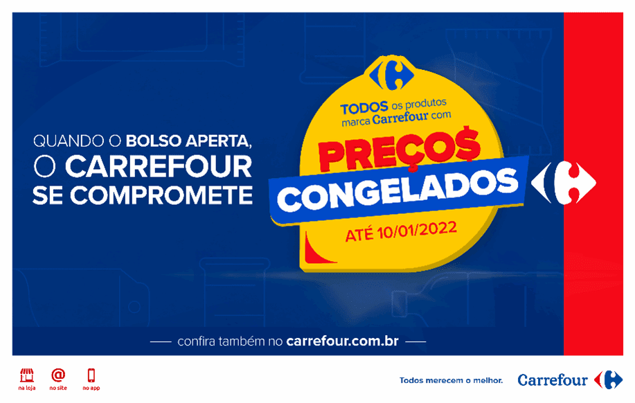 Carrefour anuncia congelamento no preço de produtos de marca própria