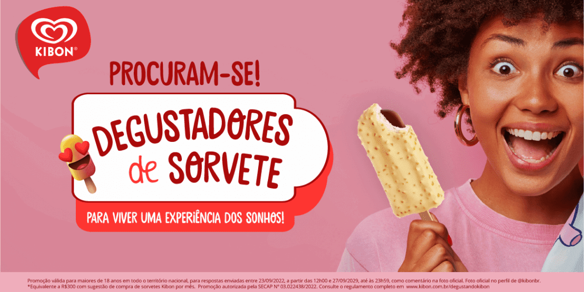 Kibon promove campanha para escolher degustadores de sorvetes
