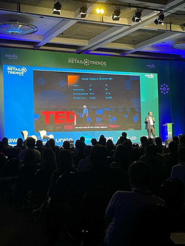 ESG - Carlo Pereira, CEO da Rede Brasil do Pacto Global da ONU, no Interactive Retail Trends Pós-NRF de 2023. Crédito: Mercado&Consumo