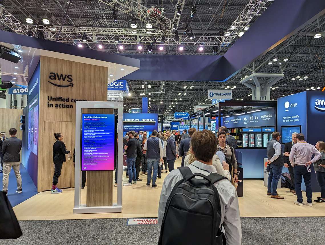 Scale as a Service - A nova ordem do varejo - Stand da Amazon na NRF 2023 - Foto: Eduardo Yamashita
