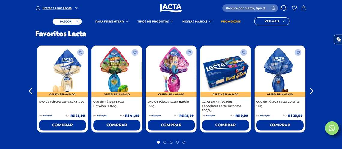 Lacta registra aumento de 90% nas vendas de Páscoa no e-commerce
