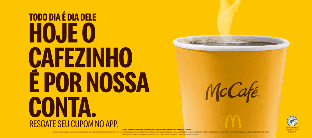 McDonalds café grátis