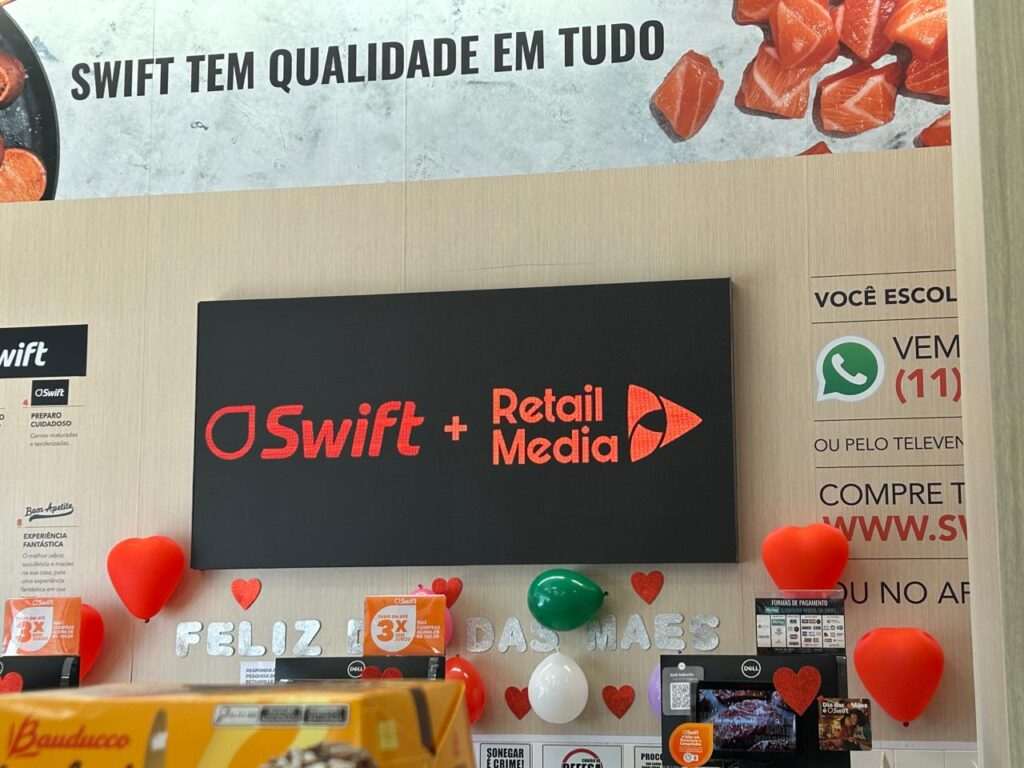 Swift fecha parceria com a Retail Media para integrar mídia física e digital em mais de 200 lojas