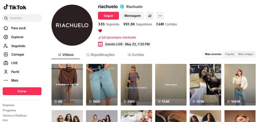 Riachuelo chega ao TikTok Shop com 5 mil itens e foco em promoções e conteúdo ao vivo