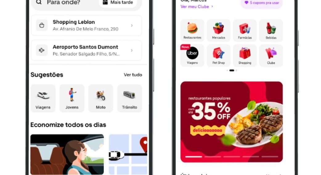Uber e iFood fazem parceria para integrar corridas e entregas nos dois aplicativos