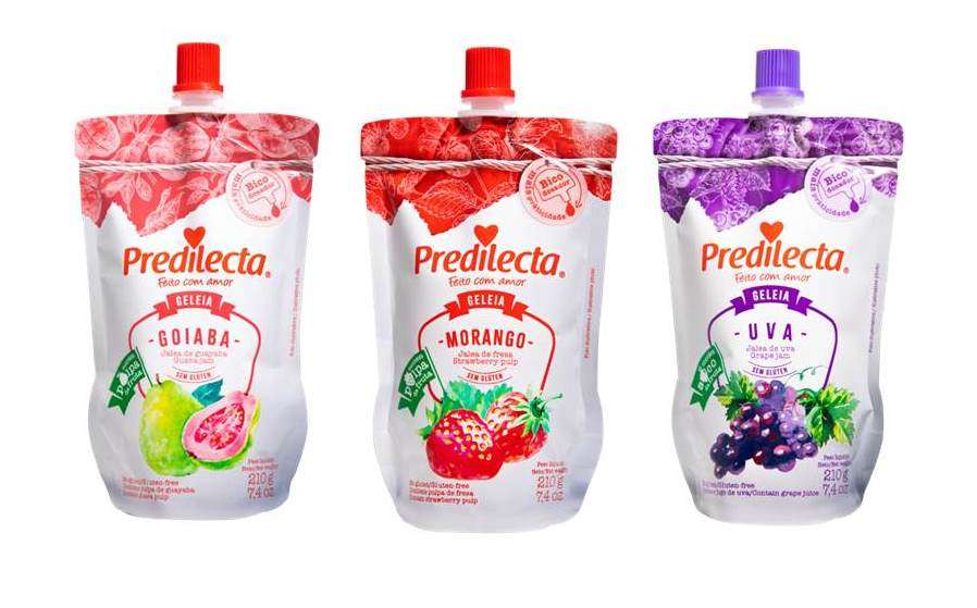 Predilecta lança geleias em embalagem stand up com bico dosador