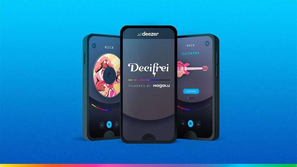 Aplicativo Decifrei, criado por Magalu e Deezer
