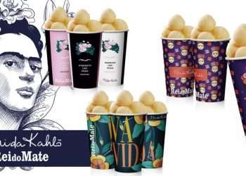 Frida Kahlo estampa novos copos da rede de casas de chá Rei do Mate