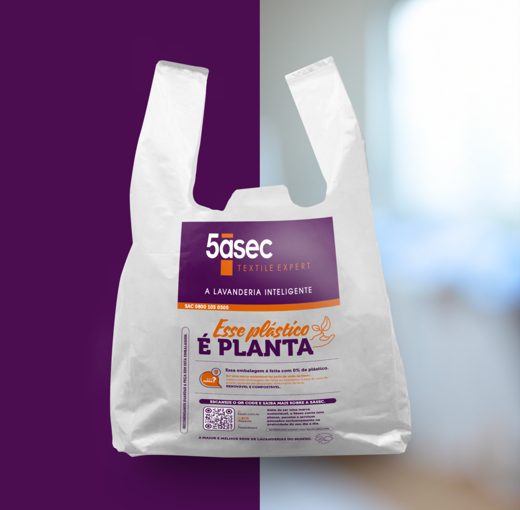 5àsec troca sacolas tradicionais por alternativas 100% compostáveis