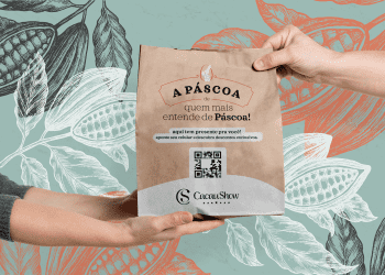 Cacau Show estampa sacolas surpresa da Food To Save para liberar descontos para clientes