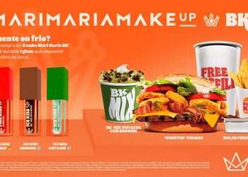 Aromas e cores do Burger King estão na collab de três glosses com Mari Maria MakeUp